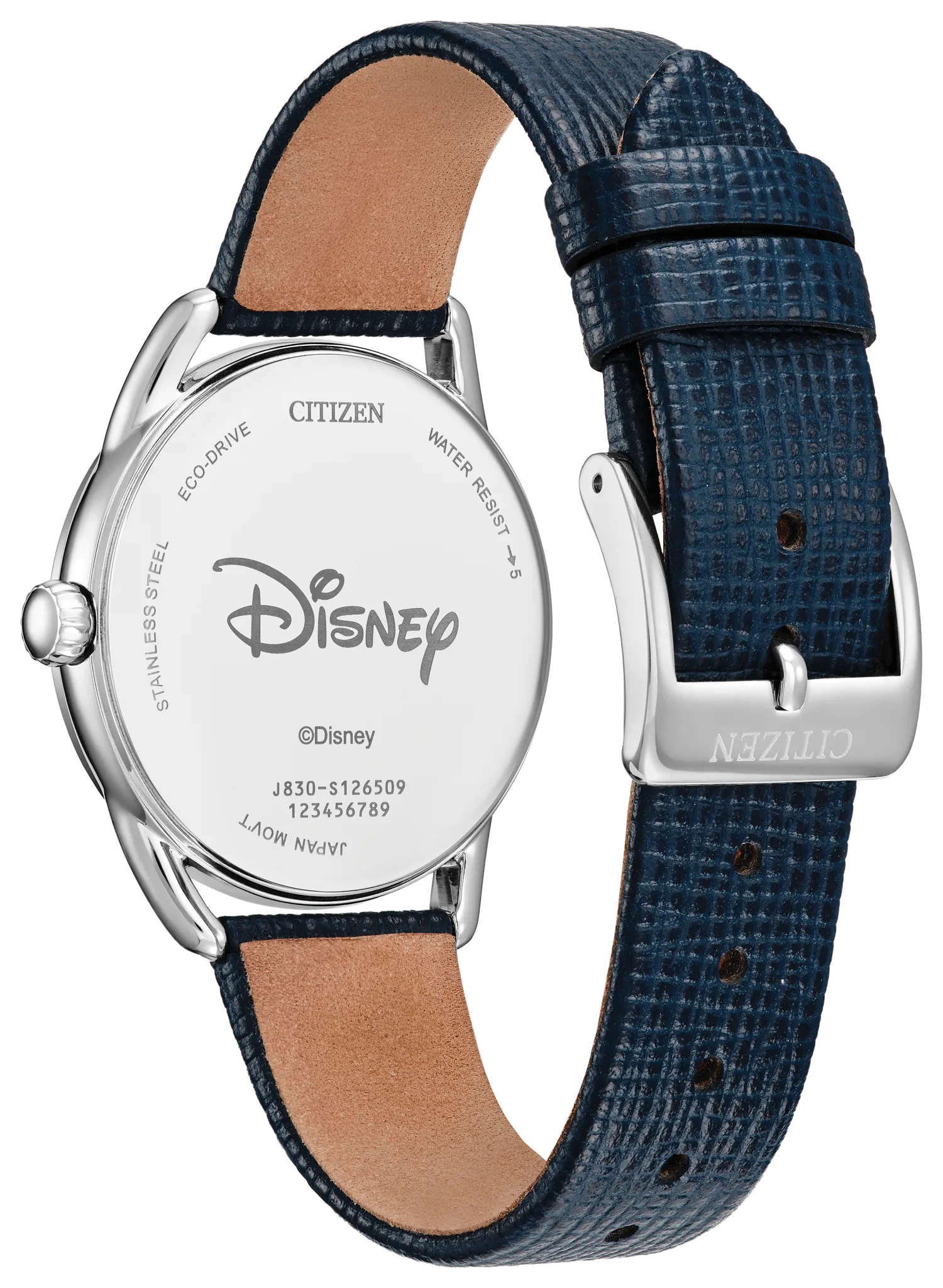 Mickey Mouse and Minnie Mouse Picnic Pedal Blue Dial Leather Strap